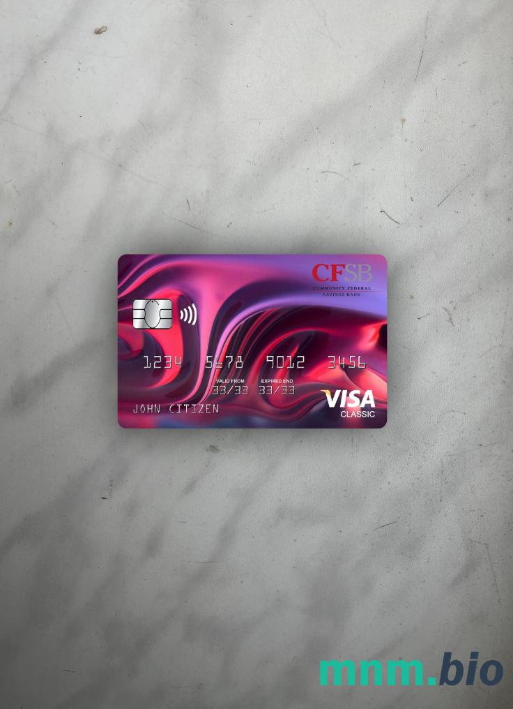 USA New York CFSB bank visa classic card wygląd fotograficzny skan PSD + zdjęcie